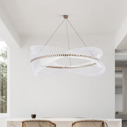 ChandelierDecor - Spiral Acrylic Chandelier: Illuminate with Style