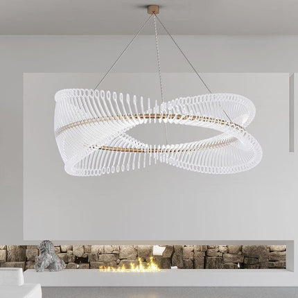 ChandelierDecor - Spiral Acrylic Chandelier: Illuminate with Style