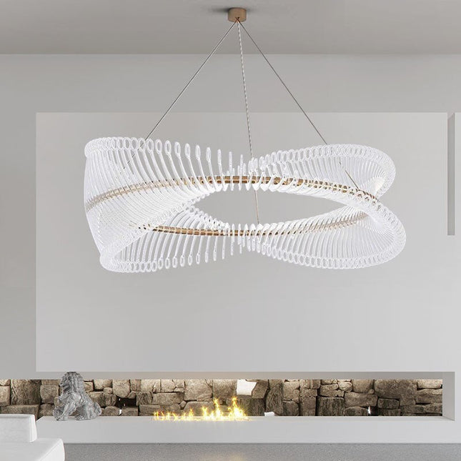 ChandelierDecor - Spiral Acrylic Chandelier: Illuminate with Style