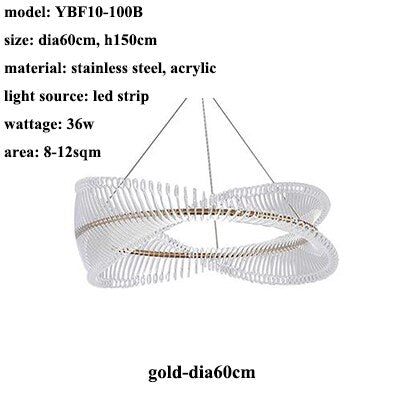 ChandelierDecor - Spiral Acrylic Chandelier: Illuminate with Style