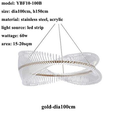 ChandelierDecor - Spiral Acrylic Chandelier: Illuminate with Style