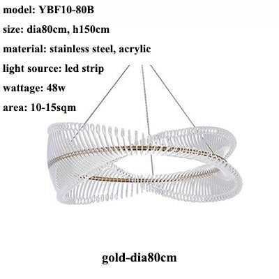 ChandelierDecor - Spiral Acrylic Chandelier: Illuminate with Style