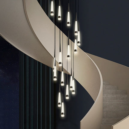 ChandelierDecor - Spiral Cones: Staircase Chandelier - Elegant Lighting