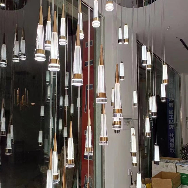 ChandelierDecor - Spiral Cones: Staircase Chandelier - Elegant Lighting