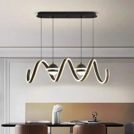 ChandelierDecor - Spiral Rings LED Kitchen Island Chandelier