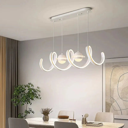 ChandelierDecor - Spiral Rings LED Kitchen Island Chandelier