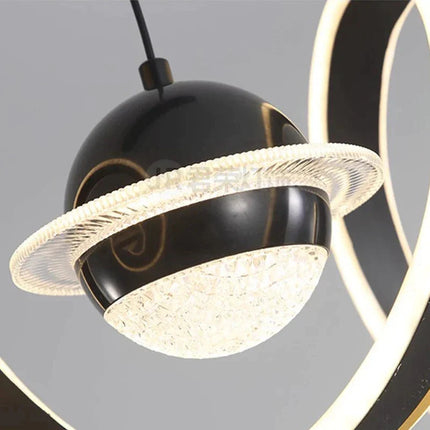 ChandelierDecor - Spiral Rings LED Kitchen Island Chandelier