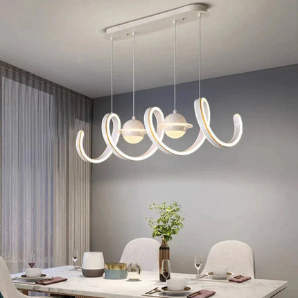ChandelierDecor - Spiral Rings LED Kitchen Island Chandelier