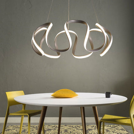 ChandelierDecor - Spiral Wave LED Chandelier: Illuminating Sophistication