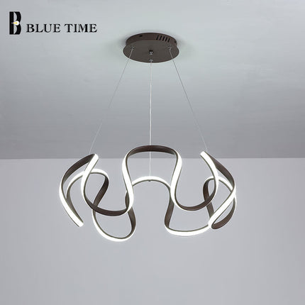 ChandelierDecor - Spiral Wave LED Chandelier: Illuminating Sophistication