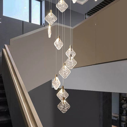 ChandelierDecor - Square Crystal Pendant Chandelier - Exquisite Lightinging