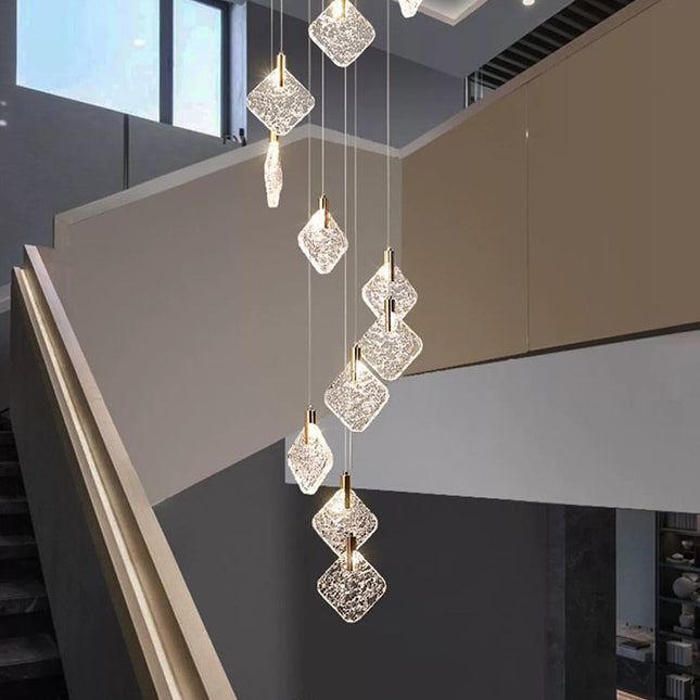 ChandelierDecor - Square Crystal Pendant Chandelier - Exquisite Lightinging