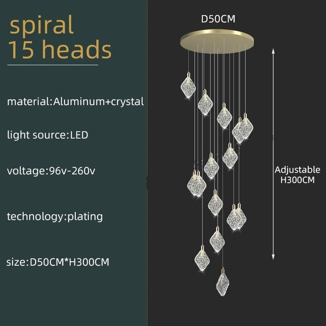 ChandelierDecor - Square Crystal Pendant Chandelier - Exquisite Lightinging