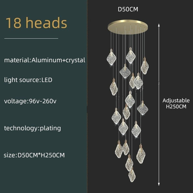 ChandelierDecor - Square Crystal Pendant Chandelier - Exquisite Lightinging