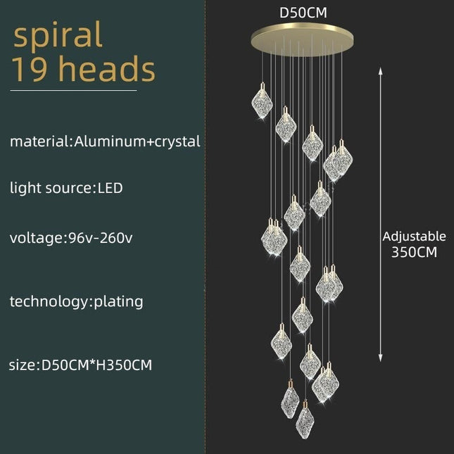 ChandelierDecor - Square Crystal Pendant Chandelier - Exquisite Lightinging