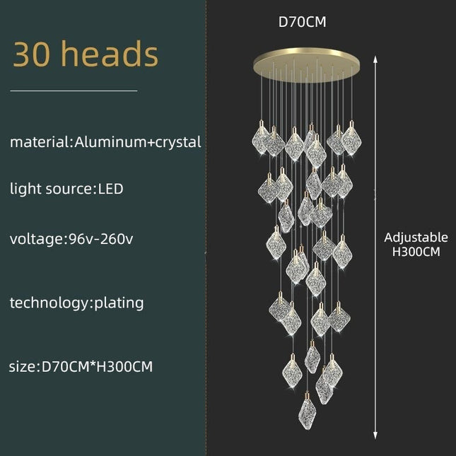 ChandelierDecor - Square Crystal Pendant Chandelier - Exquisite Lightinging