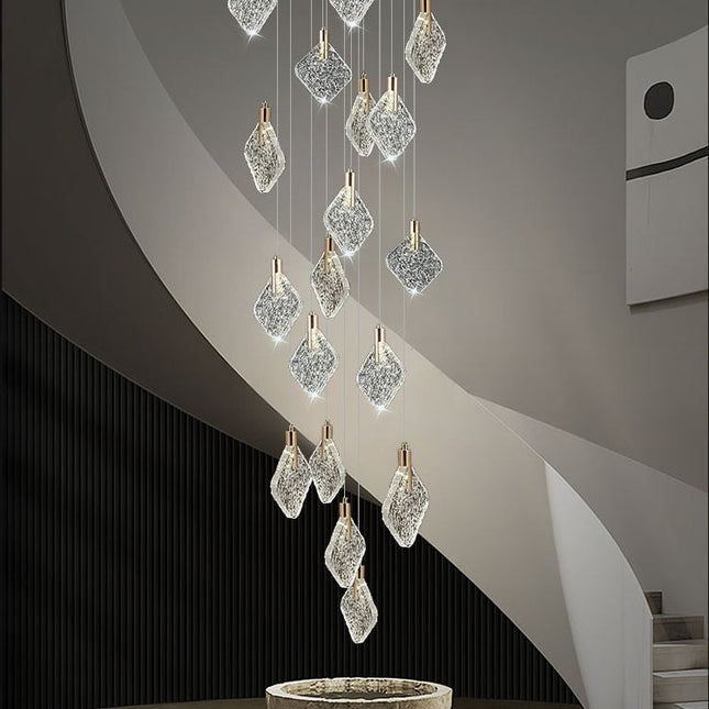 ChandelierDecor - Square Crystal Pendant Chandelier - Exquisite Lightinging