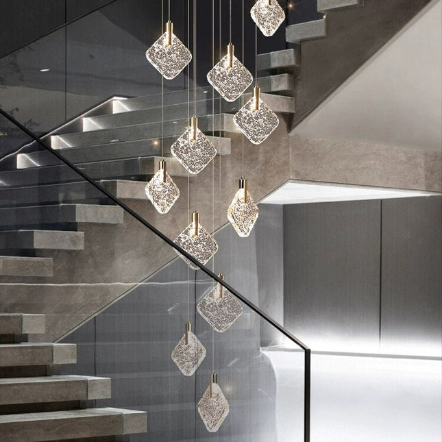 ChandelierDecor - Square Crystal Pendant Chandelier - Exquisite Lightinging