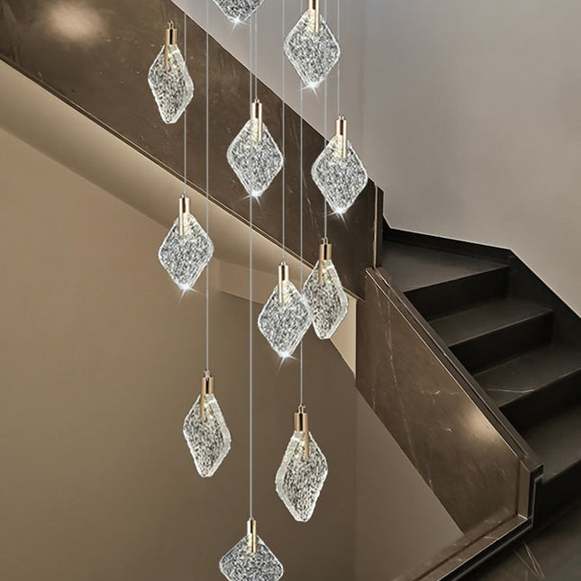 ChandelierDecor - Square Crystal Pendant Chandelier - Exquisite Lightinging