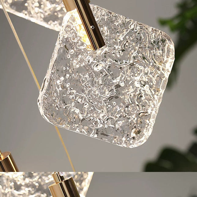 ChandelierDecor - Square Crystal Pendant Chandelier - Exquisite Lightinging