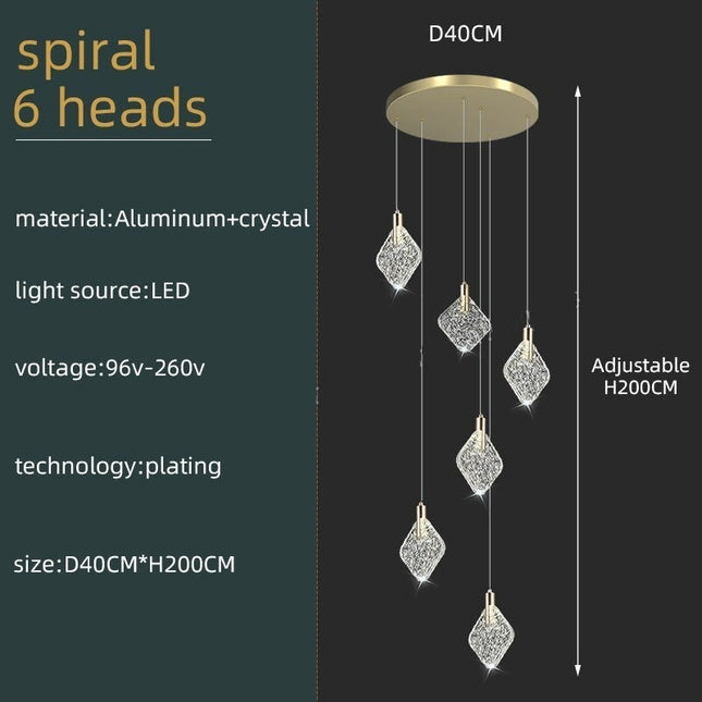ChandelierDecor - Square Crystal Pendant Chandelier - Exquisite Lightinging
