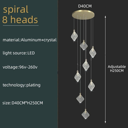 ChandelierDecor - Square Crystal Pendant Chandelier - Exquisite Lightinging
