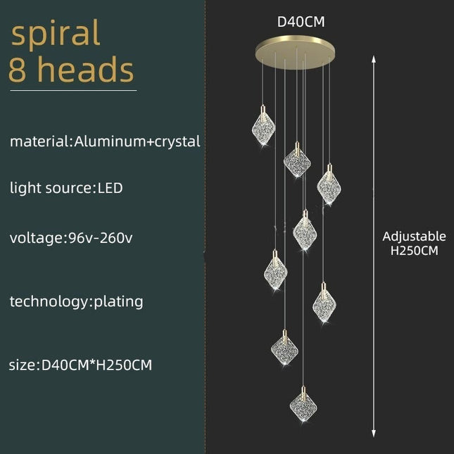 ChandelierDecor - Square Crystal Pendant Chandelier - Exquisite Lightinging