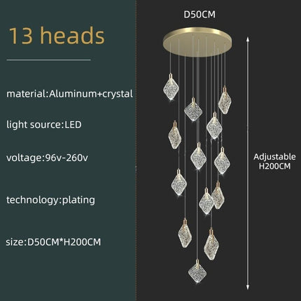 ChandelierDecor - Square Crystal Pendant Chandelier - Exquisite Lightinging