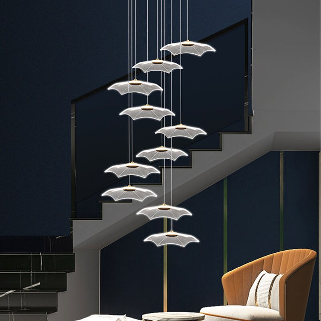 ChandelierDecor - Staggered Staircase Chandelier - Grand Staircases Lighting
