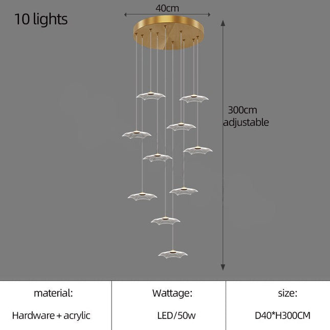ChandelierDecor - Staggered Staircase Chandelier - Grand Staircases Lighting