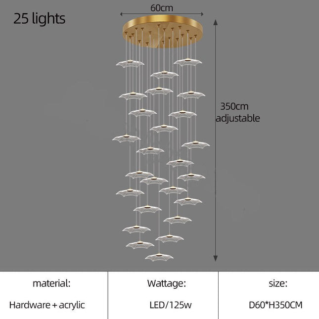 ChandelierDecor - Staggered Staircase Chandelier - Grand Staircases Lighting