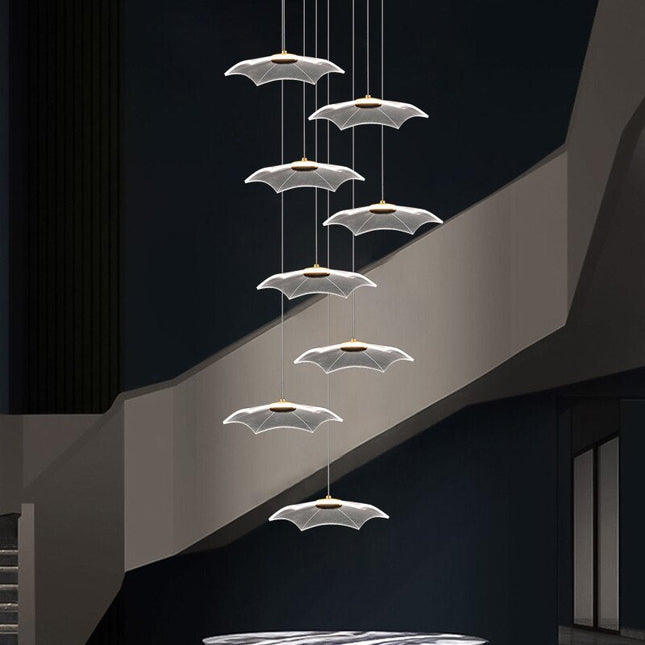 ChandelierDecor - Staggered Staircase Chandelier - Grand Staircases Lighting