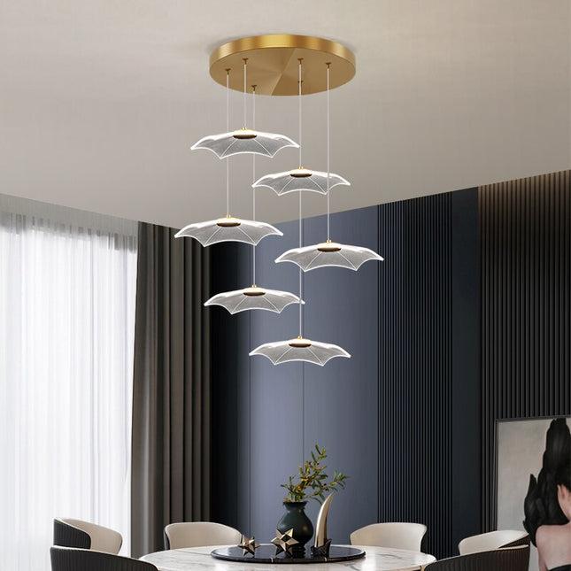 ChandelierDecor - Staggered Staircase Chandelier - Grand Staircases Lighting