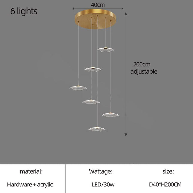 ChandelierDecor - Staggered Staircase Chandelier - Grand Staircases Lighting