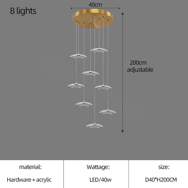 ChandelierDecor - Staggered Staircase Chandelier - Grand Staircases Lighting