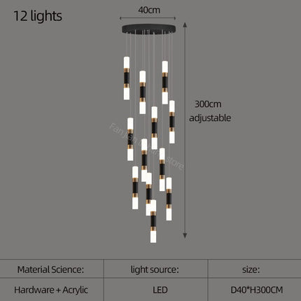 ChandelierDecor - Staircase Chandelier - Illuminate with Acrylic Chandelier