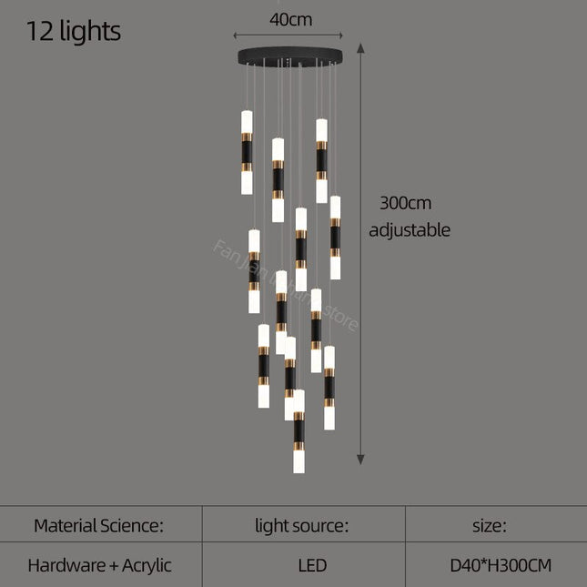 ChandelierDecor - Staircase Chandelier - Illuminate with Acrylic Chandelier