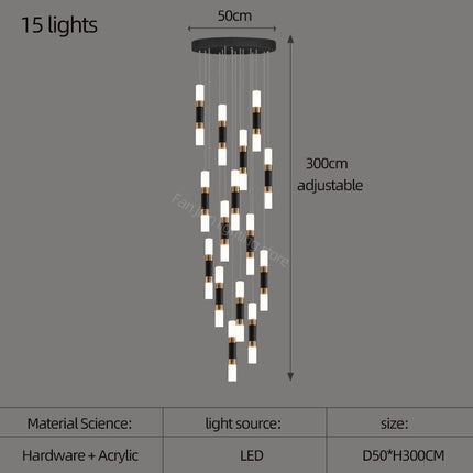 ChandelierDecor - Staircase Chandelier - Illuminate with Acrylic Chandelier