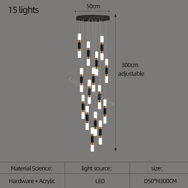 ChandelierDecor - Staircase Chandelier - Illuminate with Acrylic Chandelier