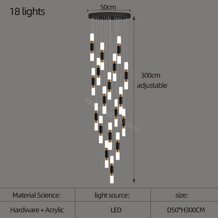 ChandelierDecor - Staircase Chandelier - Illuminate with Acrylic Chandelier