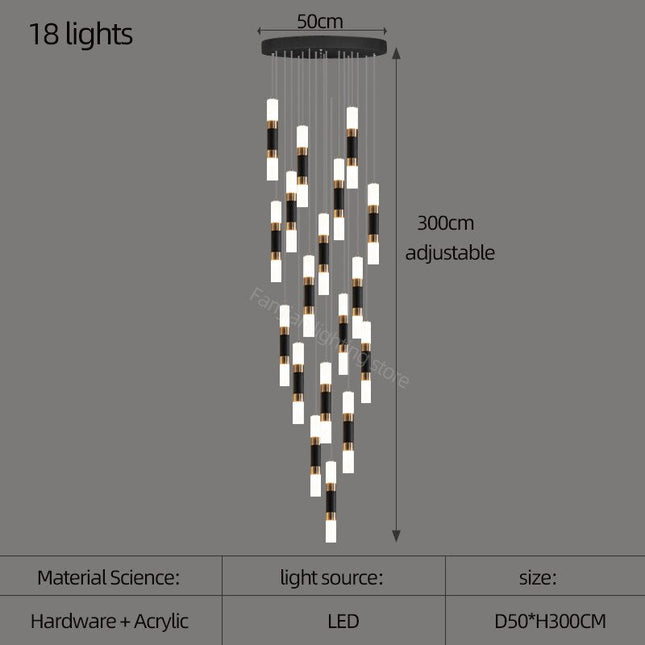 ChandelierDecor - Staircase Chandelier - Illuminate with Acrylic Chandelier
