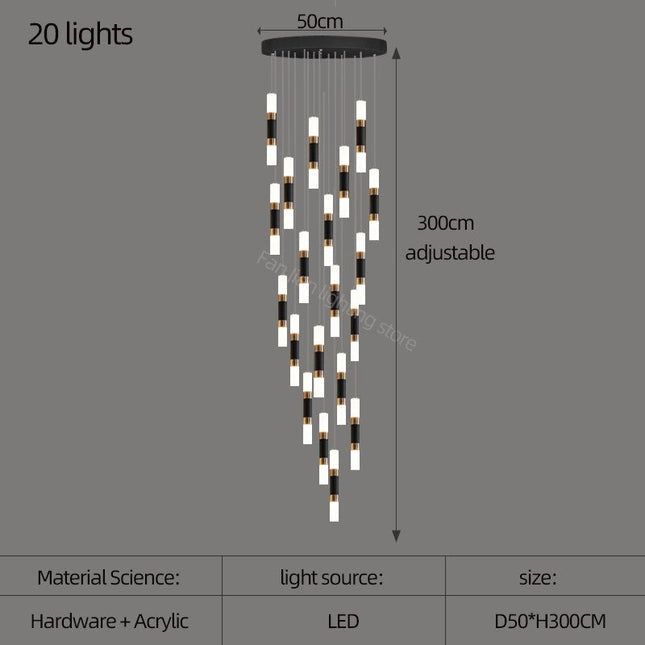 ChandelierDecor - Staircase Chandelier - Illuminate with Acrylic Chandelier
