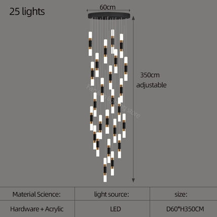 ChandelierDecor - Staircase Chandelier - Illuminate with Acrylic Chandelier