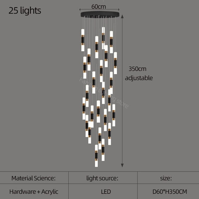 ChandelierDecor - Staircase Chandelier - Illuminate with Acrylic Chandelier