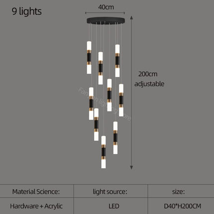 ChandelierDecor - Staircase Chandelier - Illuminate with Acrylic Chandelier