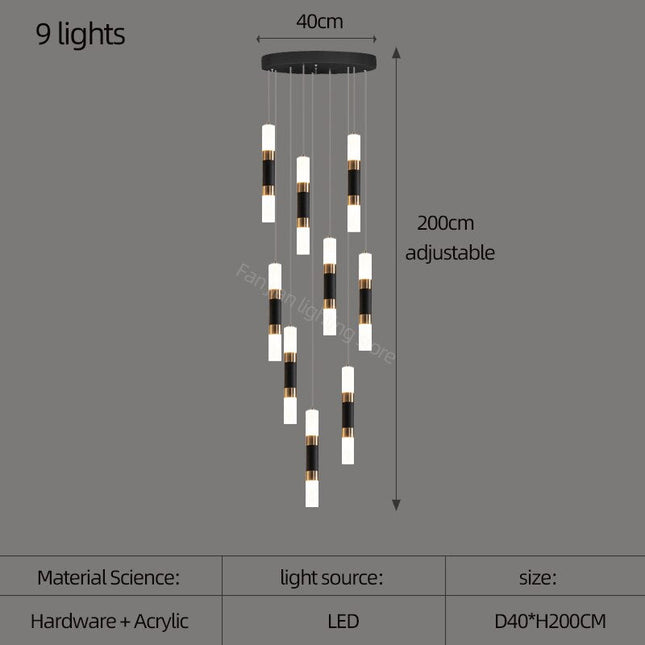 ChandelierDecor - Staircase Chandelier - Illuminate with Acrylic Chandelier