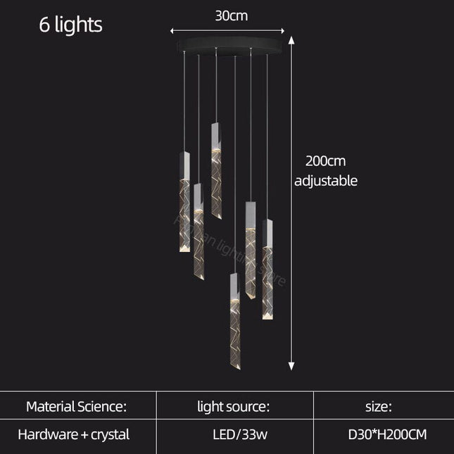 ChandelierDecor - Staircase Crystal Chandelier Light
