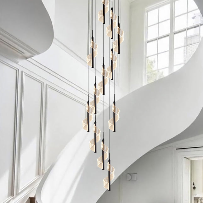 ChandelierDecor - Staircase Spiral Chandelier: Illuminate with Elegance
