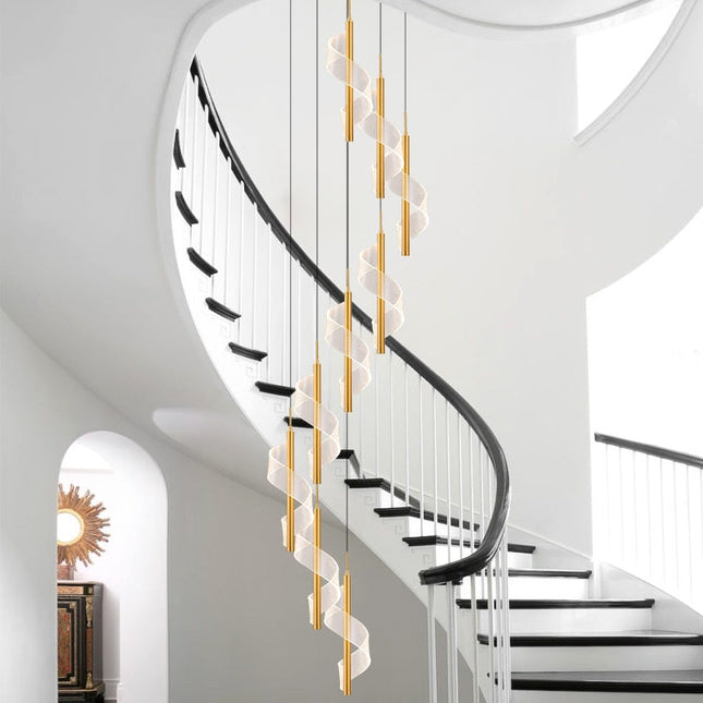 ChandelierDecor - Staircase Spiral Chandelier: Illuminate with Elegance