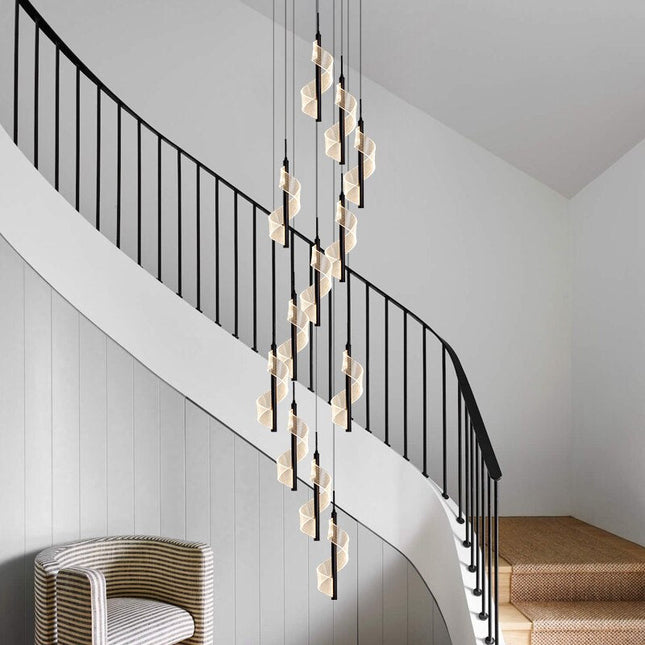 ChandelierDecor - Staircase Spiral Chandelier: Illuminate with Elegance
